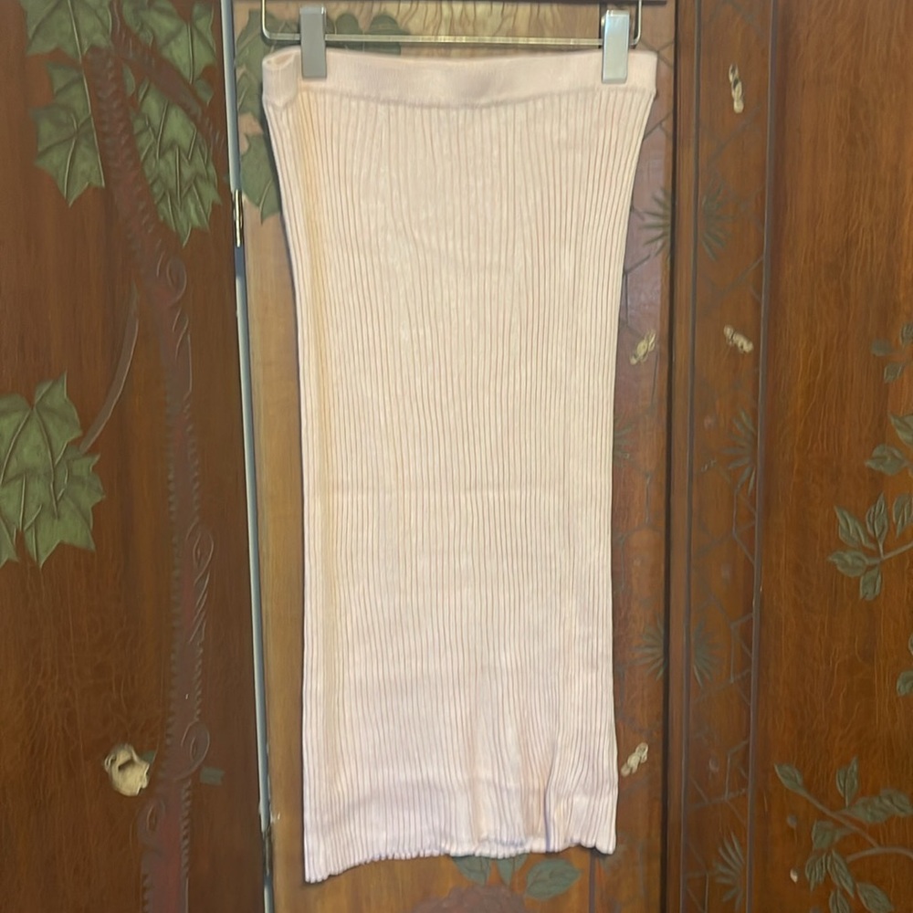 Peruvian connection sweater skirt, medium, pale pink